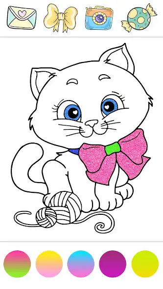 Play Glitter cats coloring  and enjoy Glitter cats coloring with UptoPlay