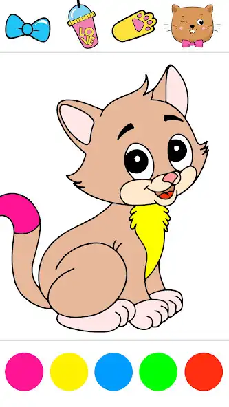 Play Glitter cats coloring as an online game Glitter cats coloring with UptoPlay