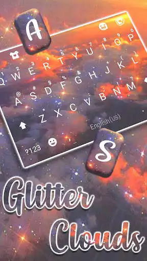 Play Glitter Clouds Keyboard Background as an online game Glitter Clouds Keyboard Background with UptoPlay