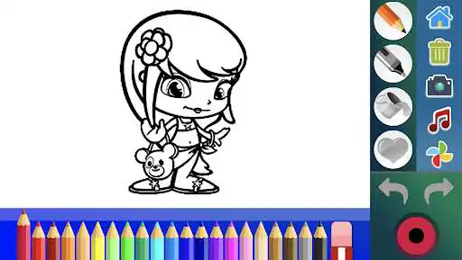 Play Glitter Dolls Coloring Pages! as an online game Glitter Dolls Coloring Pages! with UptoPlay