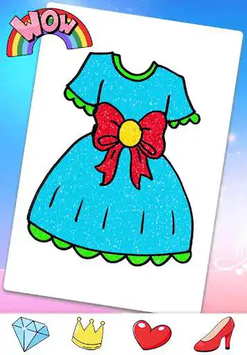 Play Glitter Dress Coloring Game For Girls  and enjoy Glitter Dress Coloring Game For Girls with UptoPlay