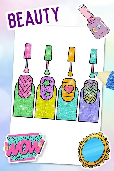 Play Glitter Nail Coloring Book  and enjoy Glitter Nail Coloring Book with UptoPlay