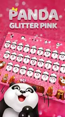 Play Glitter Panda Emoji Keyboard Theme