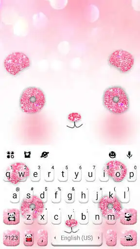 Play Glitter Pink Panda Keyboard Theme  and enjoy Glitter Pink Panda Keyboard Theme with UptoPlay