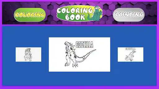 Play Godzilla King Glitter Monster Coloring Pages!  and enjoy Godzilla King Glitter Monster Coloring Pages! with UptoPlay