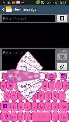 Play GO Keyboard Love in Pink