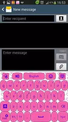 Play GO Keyboard Love in Pink