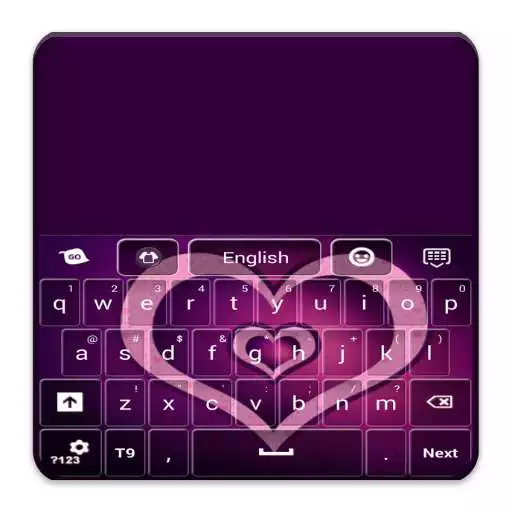 Free play online GO Keyboard Purple Hearts APK