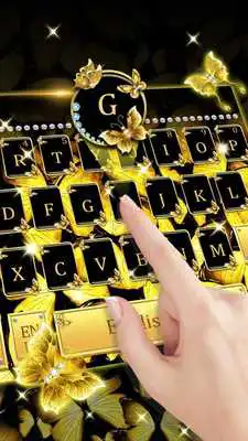 Play Gold butterfly keyboard