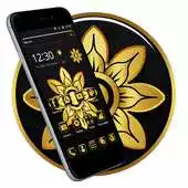 Free play online Golden Flower Theme and Live wallpaper APK