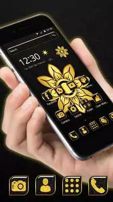 Play Golden Flower Theme and Live wallpaper