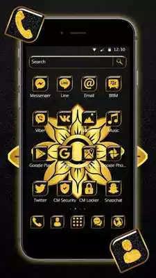 Play Golden Flower Theme and Live wallpaper