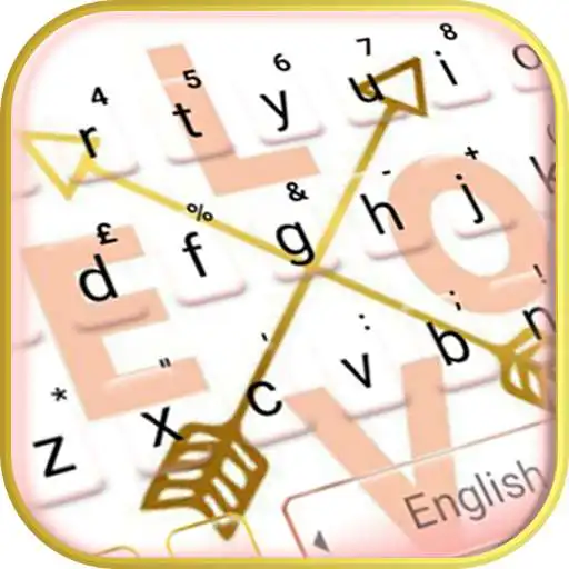 Play Golden Love Arrow Keyboard Theme APK