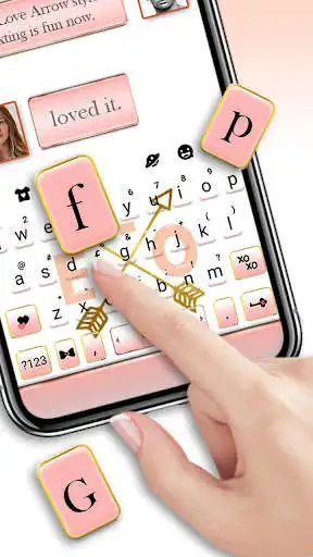 Play Golden Love Arrow Keyboard Theme as an online game Golden Love Arrow Keyboard Theme with UptoPlay