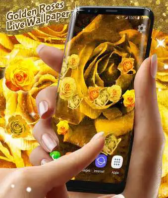 Play Golden Roses Live Wallpaper