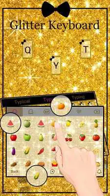 Play Gold Glitter Keyboard