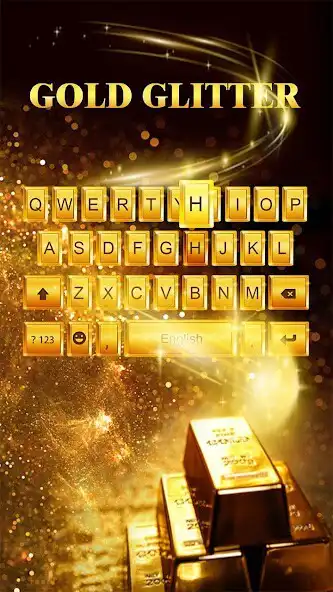 Play Gold Glitter Keyboard Theme  and enjoy Gold Glitter Keyboard Theme with UptoPlay