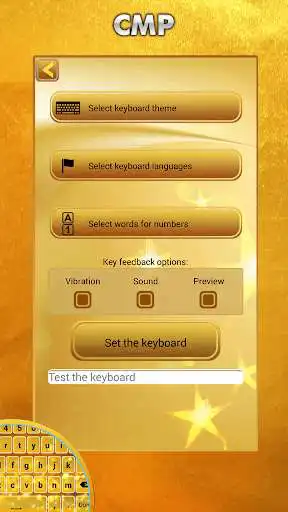 Play Gold Keyboard Theme