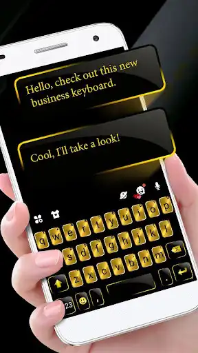 Play Gold Metal Business Keyboard Theme  and enjoy Gold Metal Business Keyboard Theme with UptoPlay