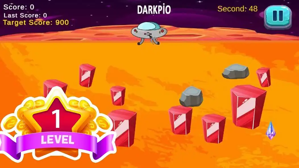 Play Gold Miner in Space as an online game Gold Miner in Space with UptoPlay