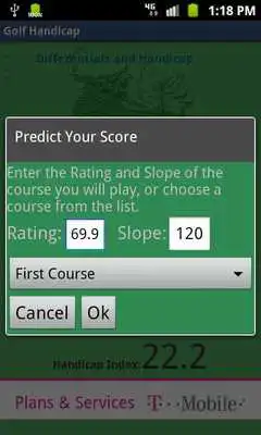 Play Golf Handicap Calculator