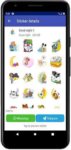 Play Good Night stickers for WhatsApp and Telegram as an online game Good Night stickers for WhatsApp and Telegram with UptoPlay