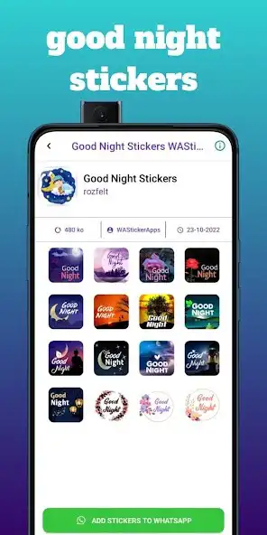 Play Good Night Stickers WAStickers  and enjoy Good Night Stickers WAStickers with UptoPlay