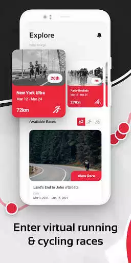 Play GoRace: Virtual Running & Cycling Competitions as an online game GoRace: Virtual Running & Cycling Competitions with UptoPlay