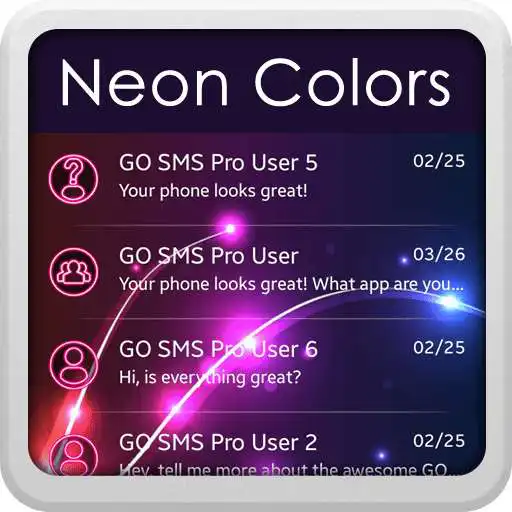 Free play online GO SMS Pro Neon Colors  APK