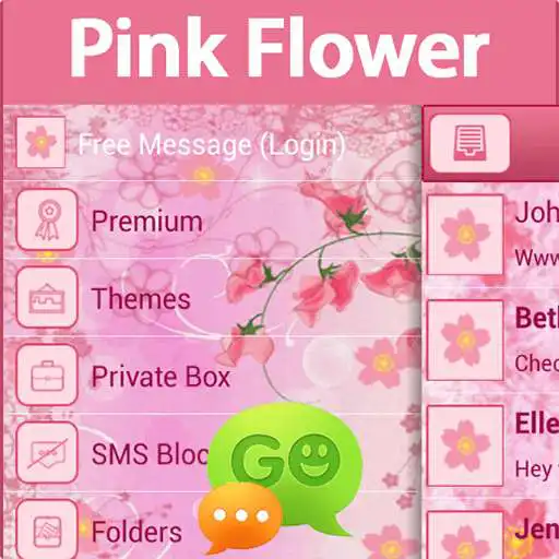 Free play online GO SMS Pro Pink Flower  APK