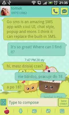 Play GO SMS Pro Sweet Muffins Theme