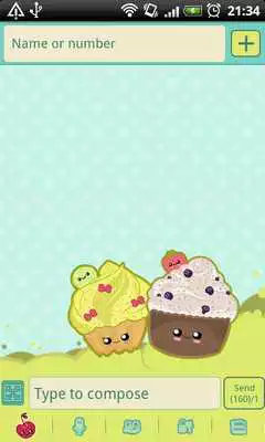 Play GO SMS Pro Sweet Muffins Theme