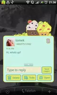 Play GO SMS Pro Sweet Muffins Theme