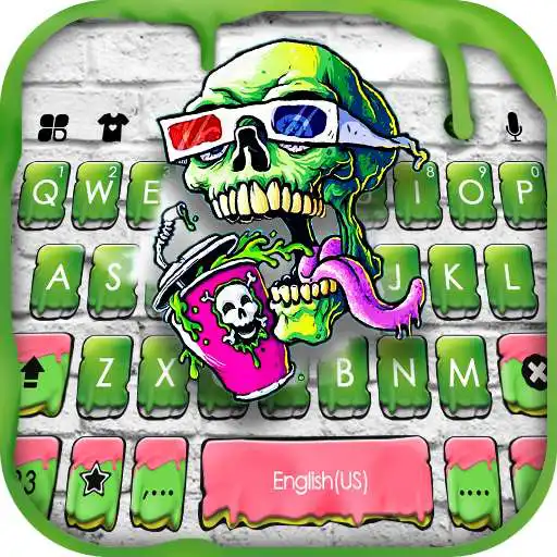 Play Graffiti Skull Paint Keyboard Background APK