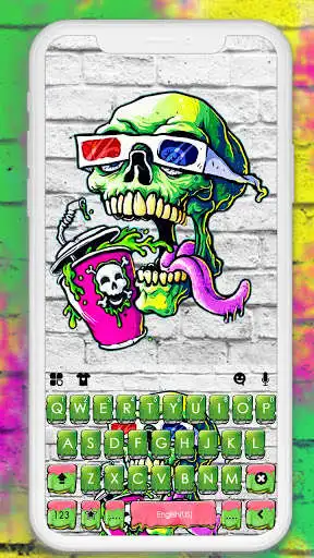 Play Graffiti Skull Paint Keyboard Background  and enjoy Graffiti Skull Paint Keyboard Background with UptoPlay