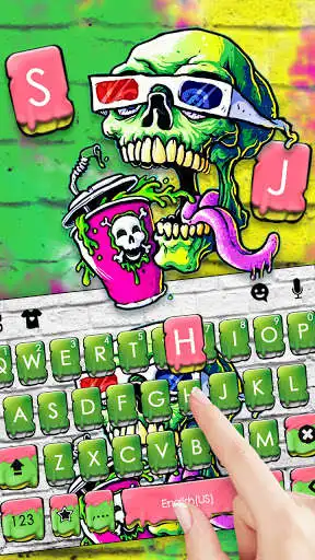 Play Graffiti Skull Paint Keyboard Background as an online game Graffiti Skull Paint Keyboard Background with UptoPlay