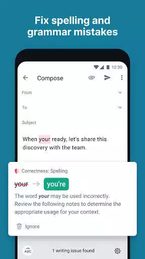 Play Grammarly - Grammar Keyboard as an online game Grammarly - Grammar Keyboard with UptoPlay