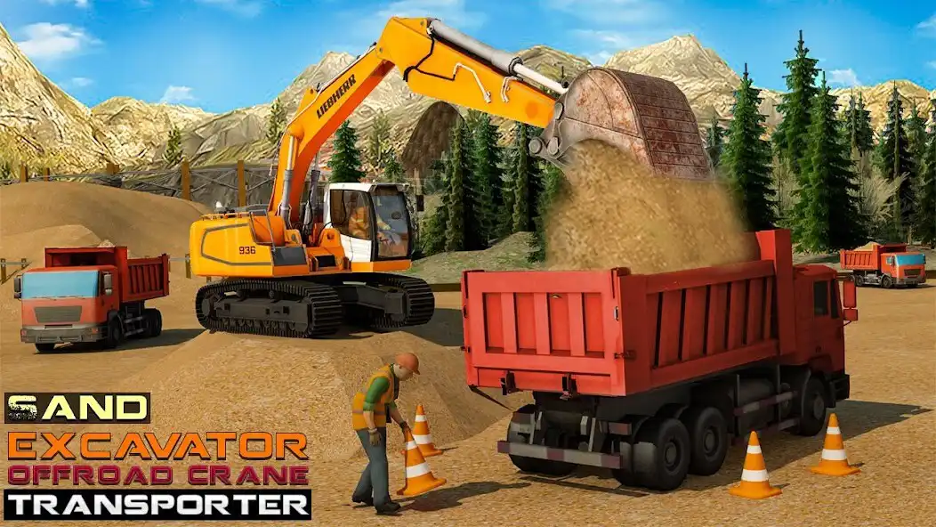 Play Grand Sand Excavator Simulator as an online game Grand Sand Excavator Simulator with UptoPlay