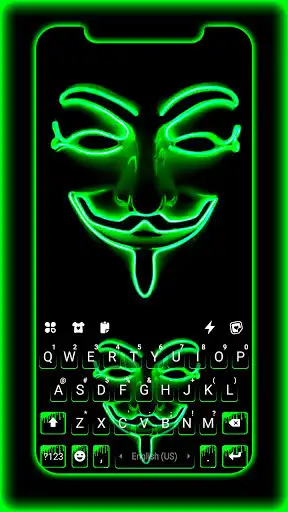 Play Green Anonymous Keyboard Background  and enjoy Green Anonymous Keyboard Background with UptoPlay