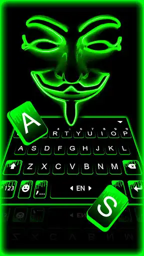 Play Green Anonymous Keyboard Background as an online game Green Anonymous Keyboard Background with UptoPlay