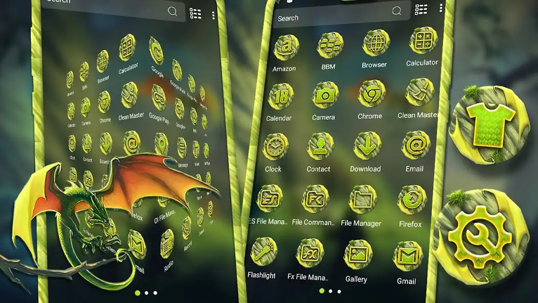 Play Green Dragon Theme Launcher as an online game Green Dragon Theme Launcher with UptoPlay