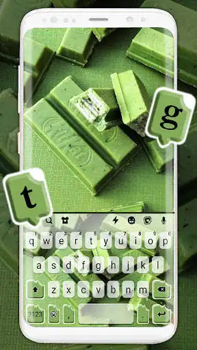 Play Green Matcha Candy Keyboard Background  and enjoy Green Matcha Candy Keyboard Background with UptoPlay