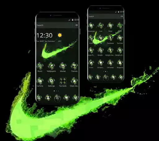 Play Green Neon Check Mark Theme