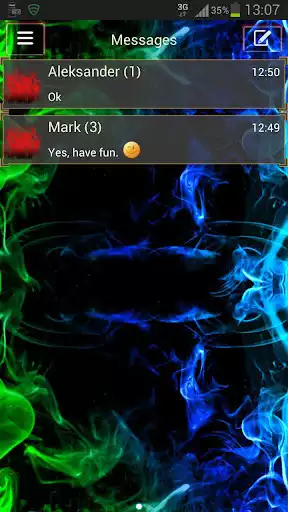 Play Green Smoke Theme GO SMS Pro  and enjoy Green Smoke Theme GO SMS Pro with UptoPlay