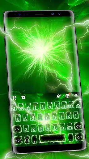 Play Green Thunderstorm Keyboard Theme  and enjoy Green Thunderstorm Keyboard Theme with UptoPlay