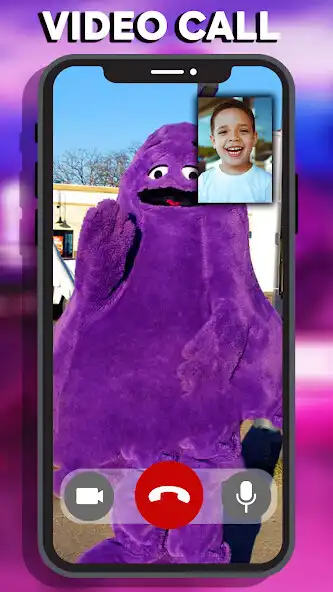 Play Grimace Fake Call as an online game Grimace Fake Call with UptoPlay