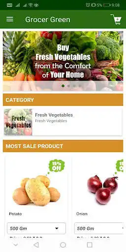 Play Grocer Green - Order Grocery Online  and enjoy Grocer Green - Order Grocery Online with UptoPlay