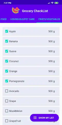 Play Grocery Check List  and enjoy Grocery Check List with UptoPlay