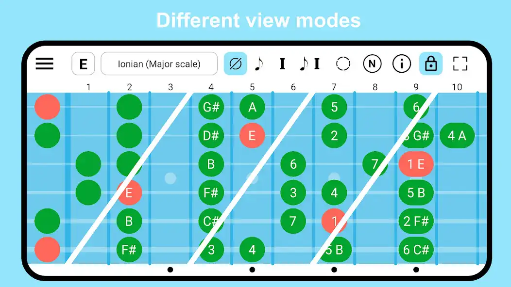 Play Guitar Fretboard: Scales as an online game Guitar Fretboard: Scales with UptoPlay