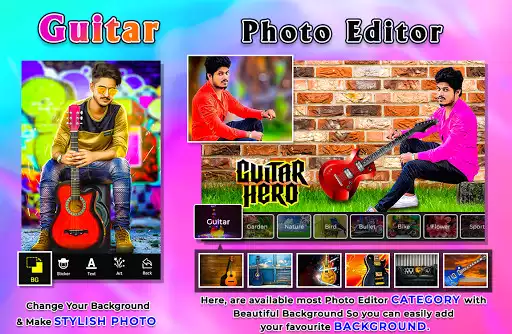 Play Guitar Photo Editor as an online game Guitar Photo Editor with UptoPlay